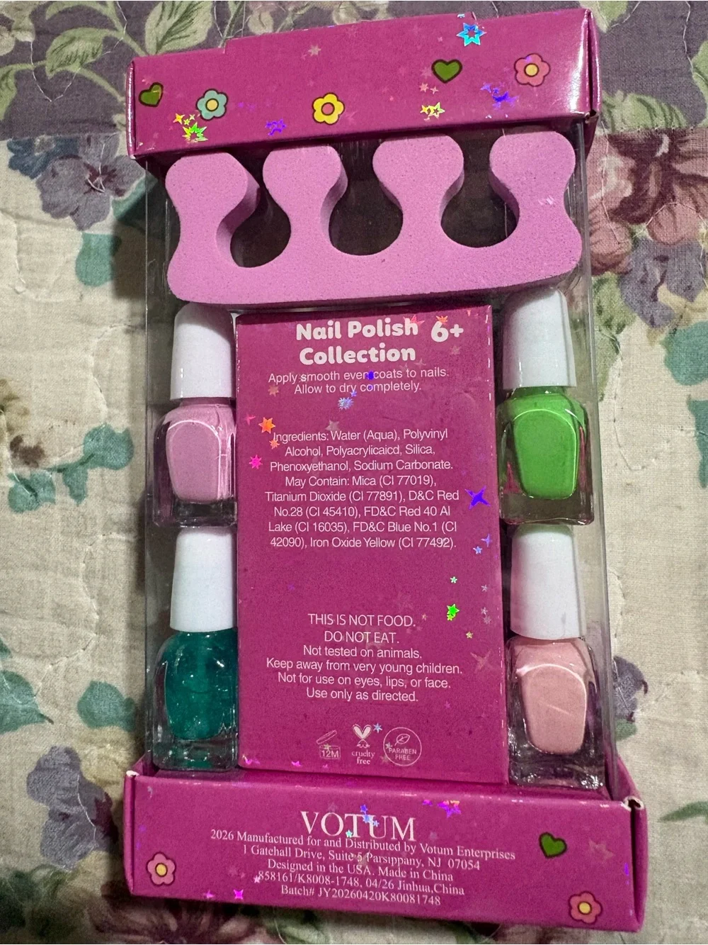 Simple Pleasures Kids Nail Art Set in Pink, Purple & Yellow